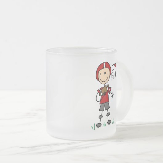 Ik hou van Football Matglas Koffiemok (Voorkant rechts)