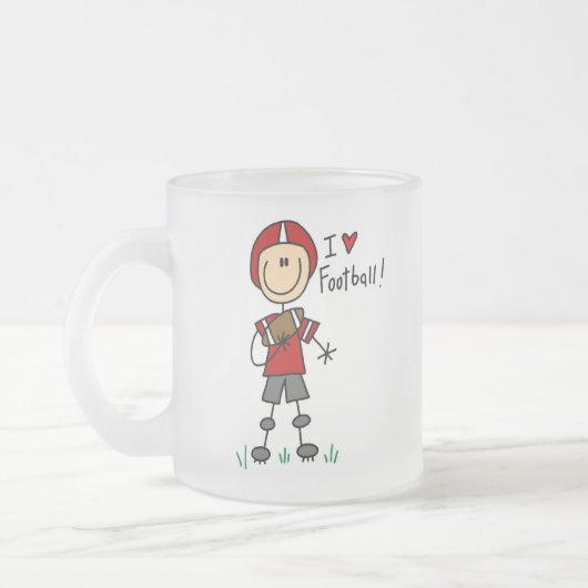 Ik hou van Football Matglas Koffiemok (Links)