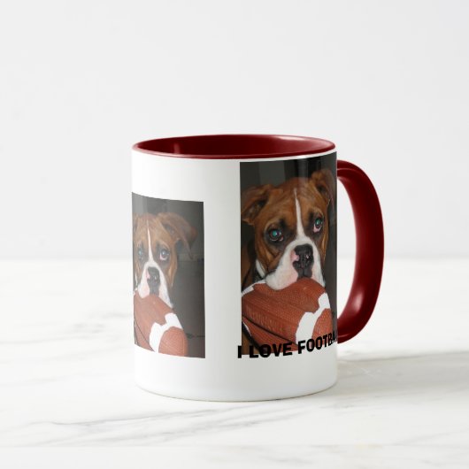  Ik hou van FOOTBALL Mok (Voorkant rechts)