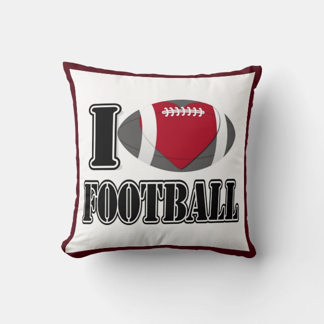 Ik hou van Football Pillow Kussen (Voorkant)