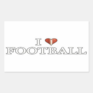 Ik hou van Football Rechthoekige Sticker