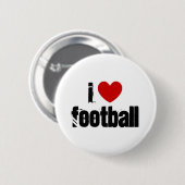 Ik hou van football ronde button 5,7 cm (Voorkant /achterkant)