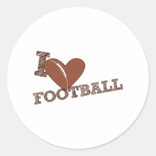 Ik hou van Football Ronde Sticker