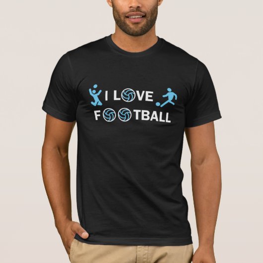 Ik hou van Football. T-shirt (Voorkant)