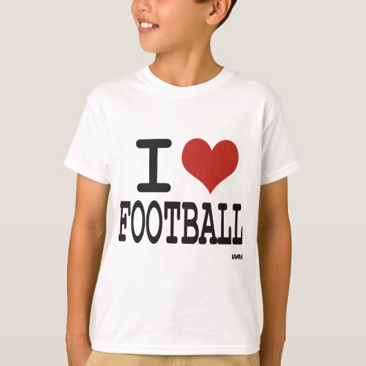 Ik hou van FOOTBALL T-shirt (Voorkant)
