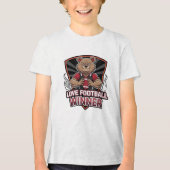 Ik hou van football Tri-Blend shirt (Voorkant)