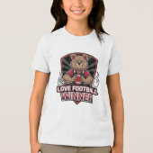 Ik hou van football Tri-Blend shirt (Voorkant)