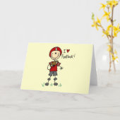 Ik hou van Football Tshirts en cadeaus Kaart (Gele Bloem)