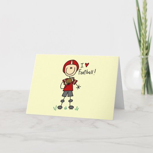 Ik hou van Football Tshirts en cadeaus Kaart (Voorkant)