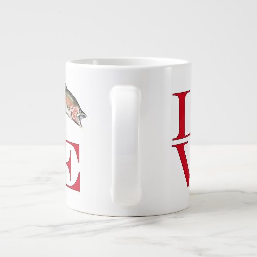 Ik hou van forel grote koffiekop (Achterkant)