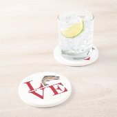 Ik hou van forel zandsteen onderzetter (Zijkant)