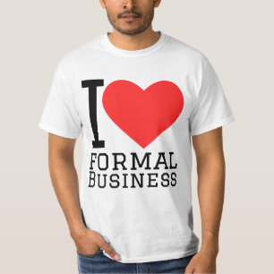 Ik hou van formeel zakelijk t-shirt