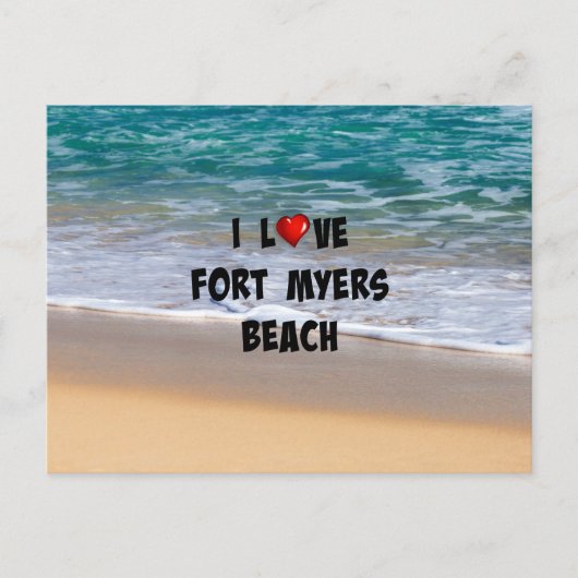 Ik hou van fort Myers Beach Briefkaart (Voorkant)