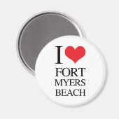 Ik hou van fort Myers Beach Magneet (Voorkant / Achterkant)