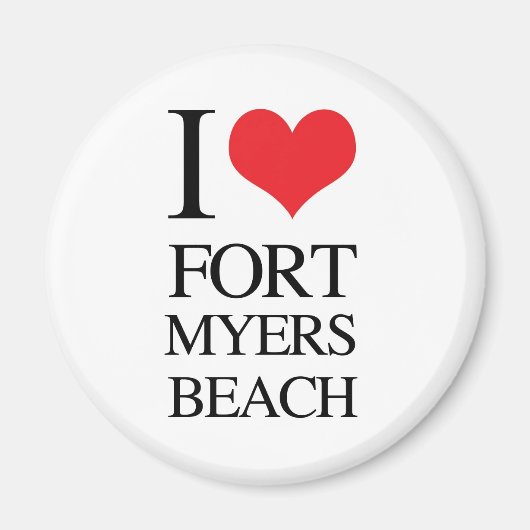 Ik hou van fort Myers Beach Magneet (Voorkant)