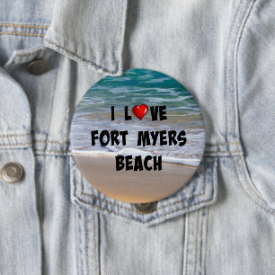 Ik hou van fort Myers Beach Ronde Button 4,0 Cm