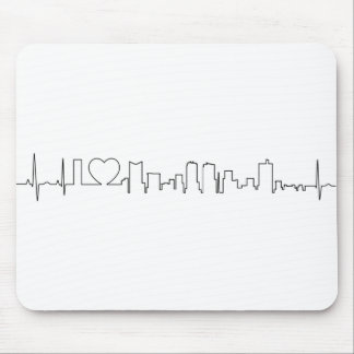 Ik hou van Fort Worth in een uitzonderlijke ecg st Muismat