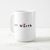 Ik hou van Fort Worth Koffiemok (Voorkant links)