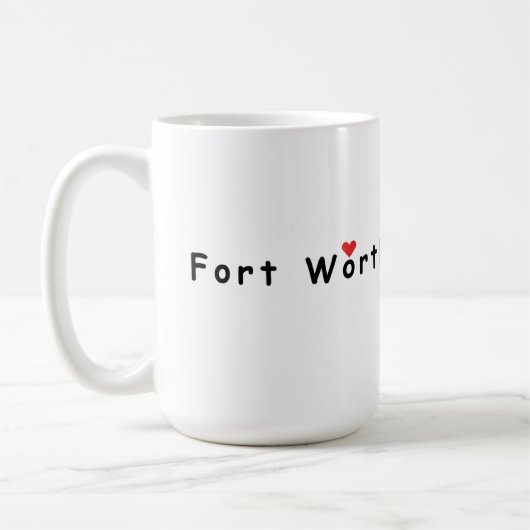 Ik hou van Fort Worth Koffiemok (Links)