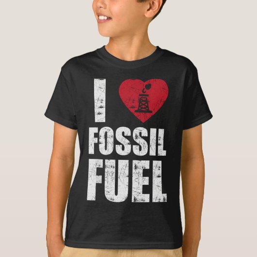 Ik hou van fossiele brandstof t-shirt (Voorkant)