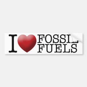 Ik hou van fossiele brandstoffen bumpersticker