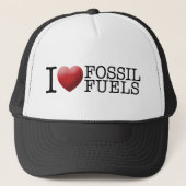 Ik hou van fossiele brandstoffen trucker pet (Voorkant)
