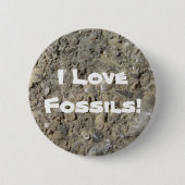 Ik hou van fossielen! (Fossiele hash-afdruk) Ronde Button 5,7 Cm (Voorkant)