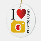 Ik hou van fotografie keramisch ornament (Links)