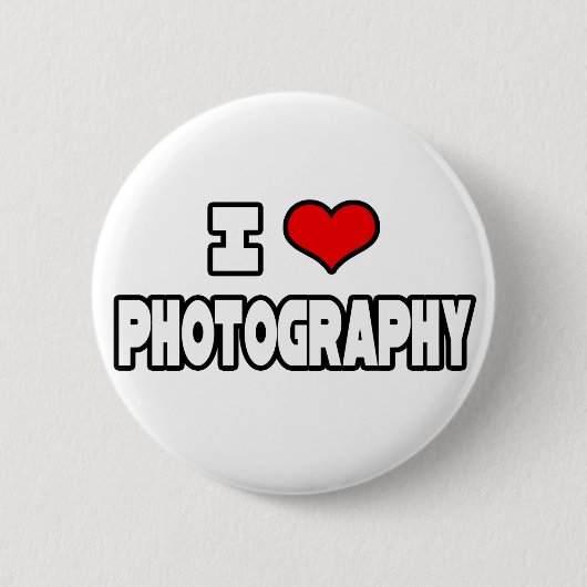 Ik hou van fotografie ronde button 5,7 cm (Voorkant)