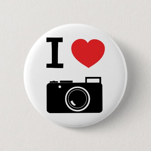 Ik hou van fotografie ronde button 5,7 cm (Voorkant)