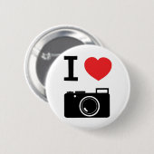 Ik hou van fotografie ronde button 5,7 cm (Voorkant /achterkant)