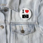 Ik hou van fotografie ronde button 5,7 cm (In situ)