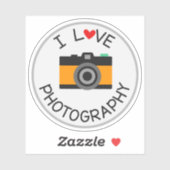 Ik hou van Fotografie School Die Cut Sticker Decal (Vel)