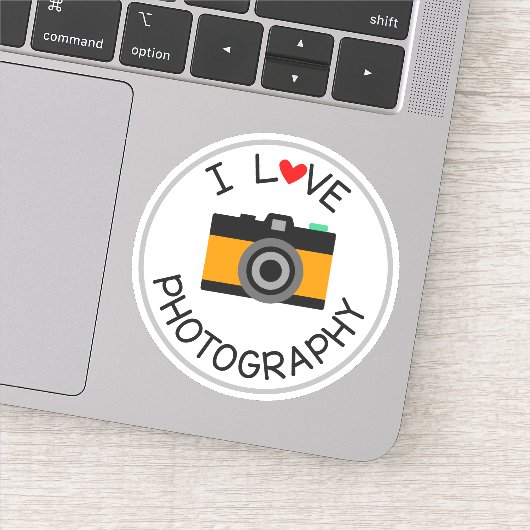 Ik hou van Fotografie School Die Cut Sticker Decal (Detail)