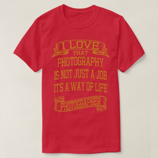 Ik hou van fotografie stijl 1 t-shirt (Design voorkant)