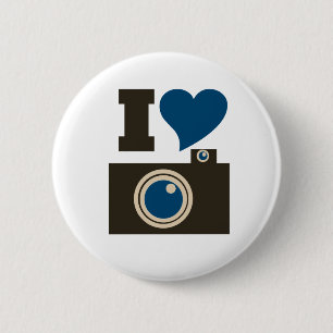 Ik hou van fotografie voor vrouwen ronde button 5,7 cm