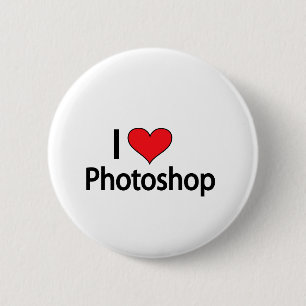 Ik hou van fotoshop ronde button 5,7 cm
