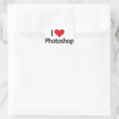 Ik hou van fotoshop ronde sticker (Tas)