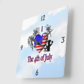 Ik hou van Fourth of July wandklok (Hoek)