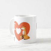 Ik hou van Fox | Ik hou van Bunny | Mok van paar (Voorkant links)