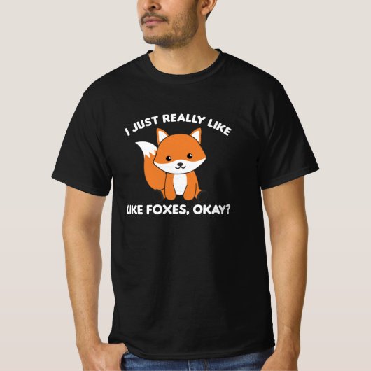 Ik hou van Foxes, grappige Fox T-shirt (Voorkant)