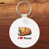 Ik hou van Foxes Sleutelhanger (Voorkant)