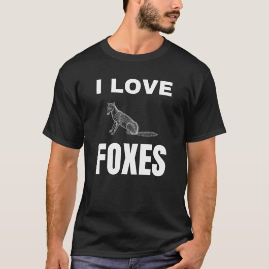 Ik hou van Foxes T-shirt (Voorkant)
