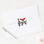 Ik hou van FPV Ronde Sticker (Envelop)
