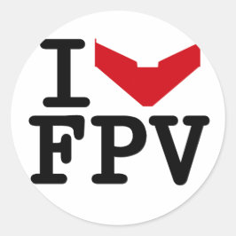 Ik hou van FPV Ronde Sticker