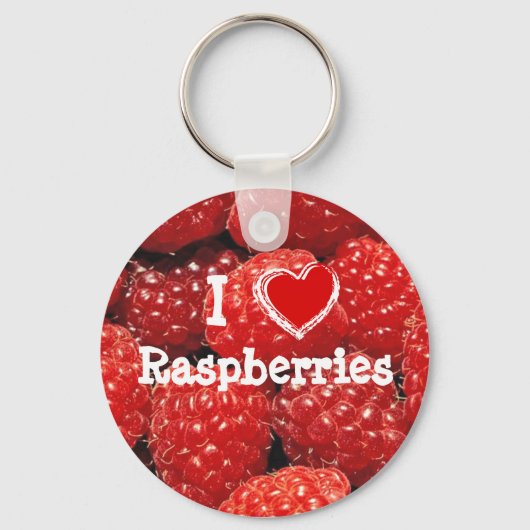 Ik hou van frambozen sleutelhanger (Voorkant)