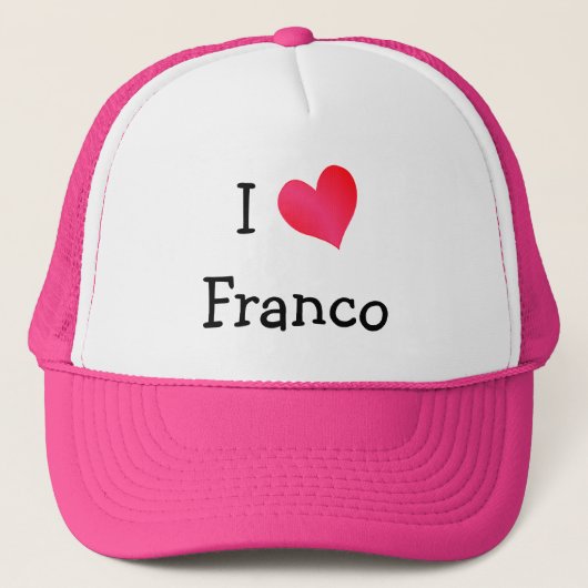 Ik hou van Franco Trucker Pet (Voorkant)