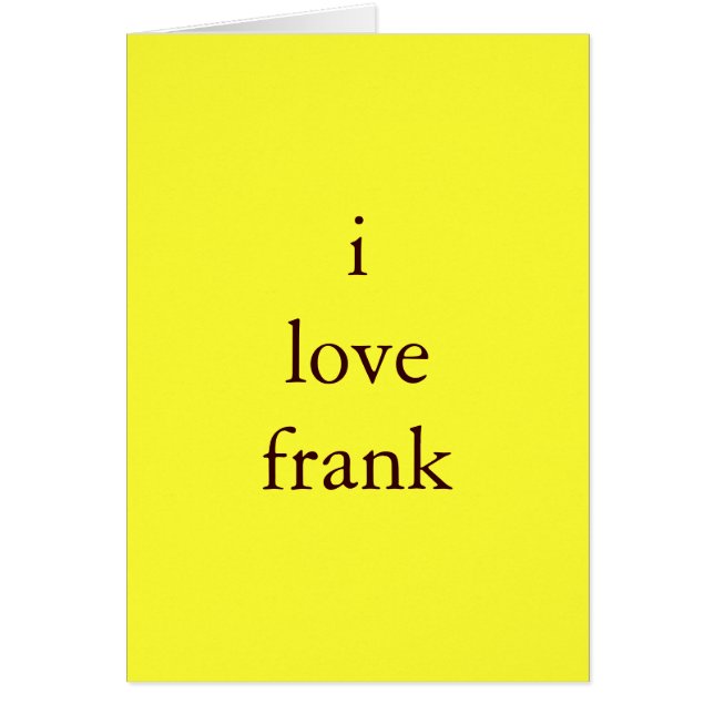 ik hou van frank (Voorkant)
