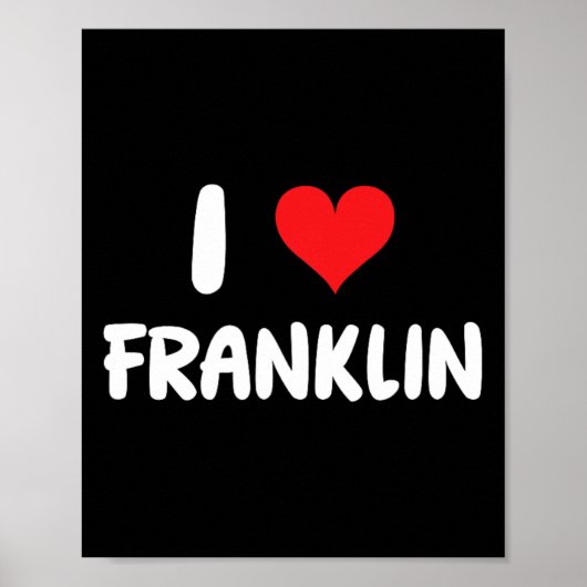 Ik hou van Franklin - Hart Poster (Voorkant)