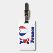 Ik hou van Frankrijk Bagagelabel (Voorkant verticaal)